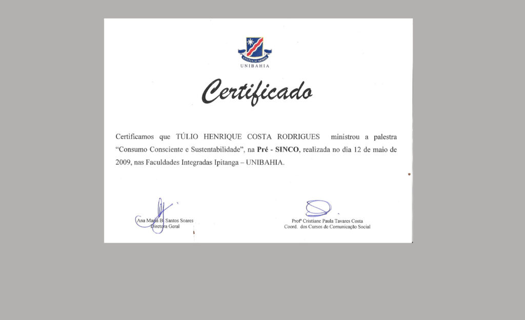 Unibahia Lauro de Freitas- Palestra Consumo e Sustentabilidade a