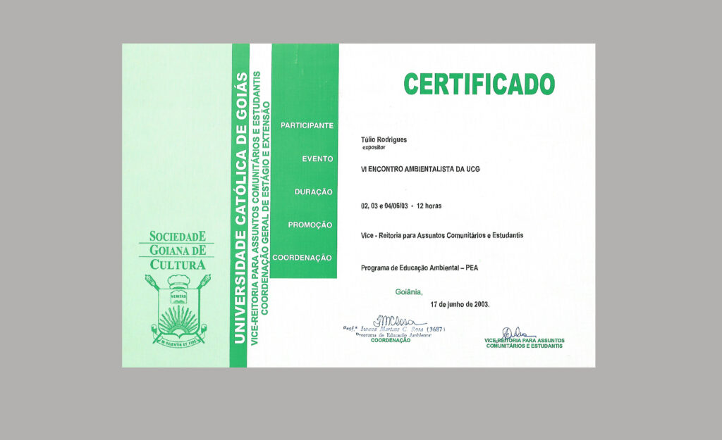 Universidade Católica de Goiás- Apresentação da Exposição Consumo Sustntável a